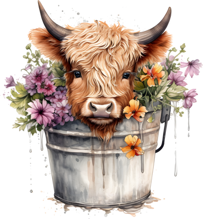 16oz Frosted Highland Cow Tumbler