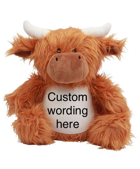 Personalised Highland Cow Plush **Pre-order**