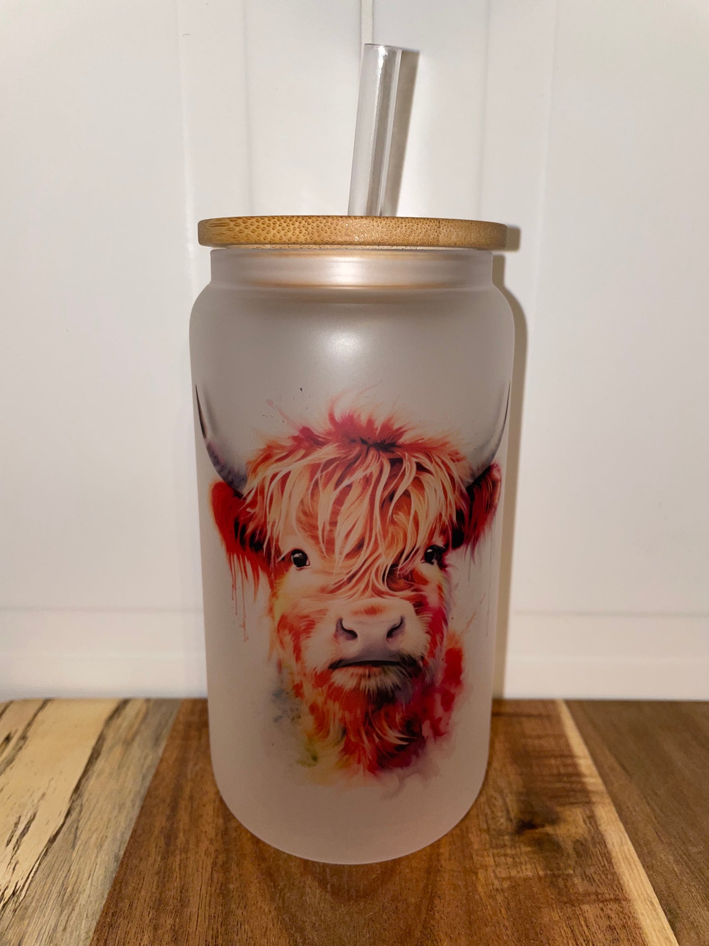 16oz Frosted Highland Cow Tumbler