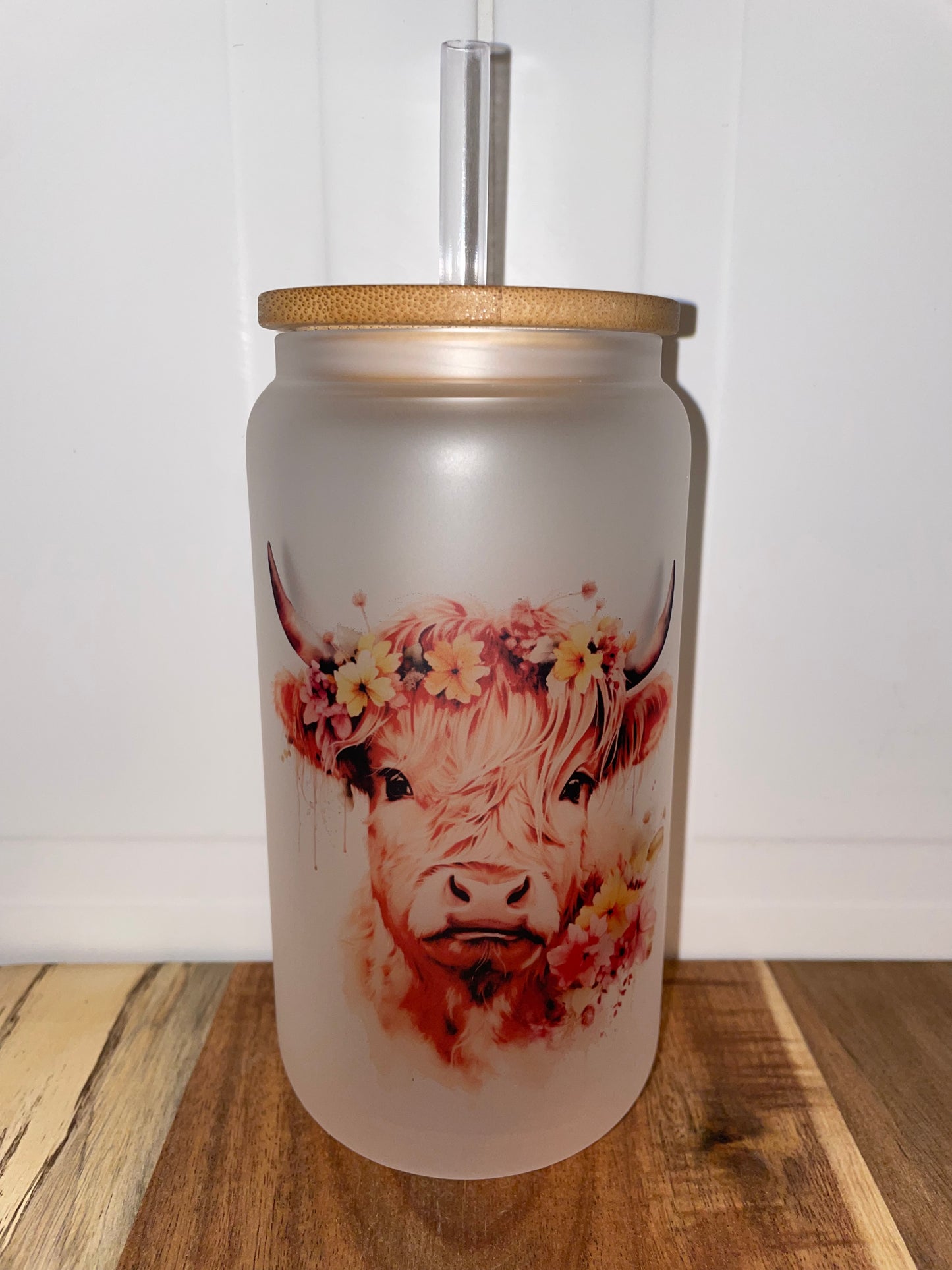 16oz Frosted Highland Cow Tumbler
