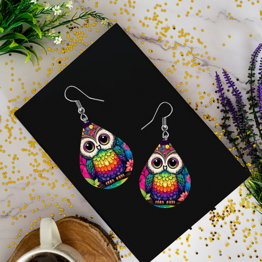 Colorful Owl Earrings