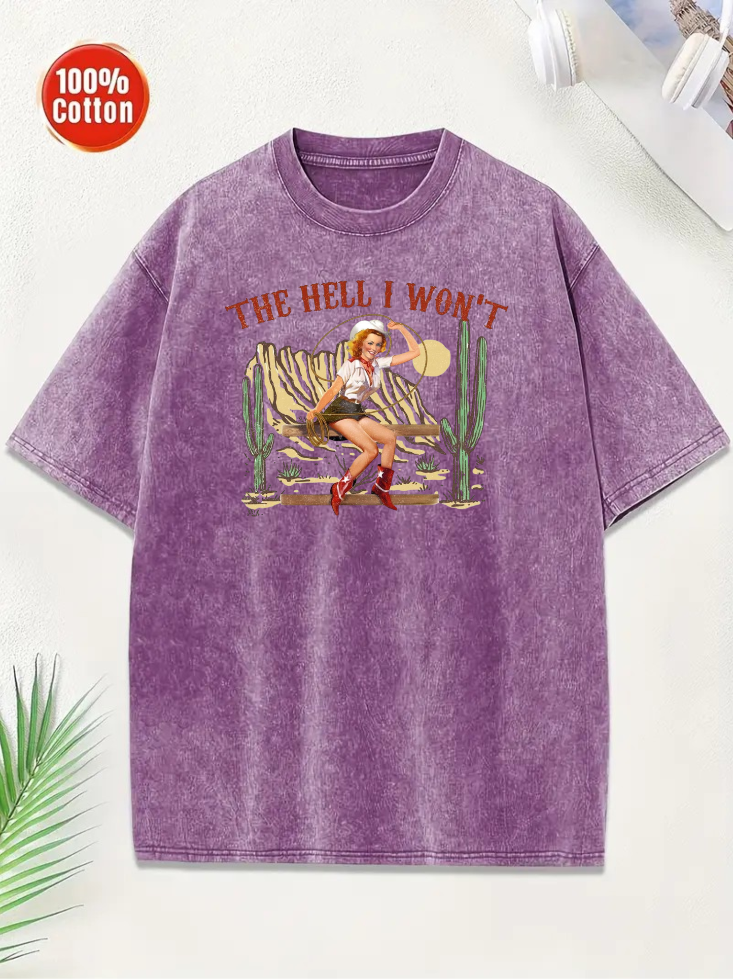 The Hell I Won't T-shirt Purple