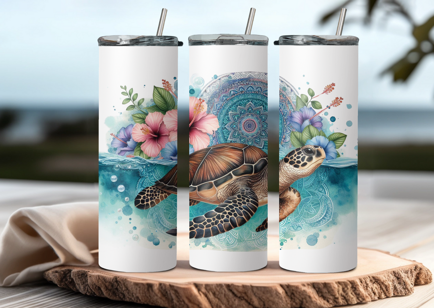 Mandala Turtle 8 Tumbler