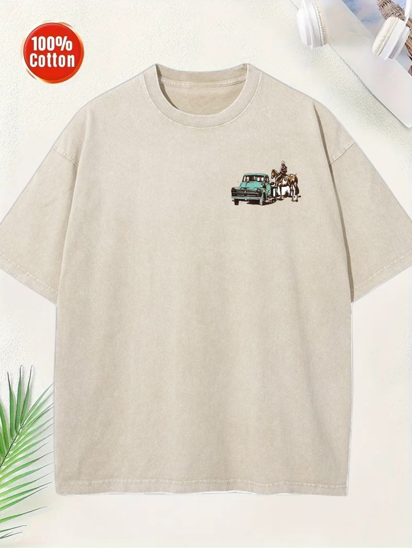 Heart Like a Truck T-Shirt Beige