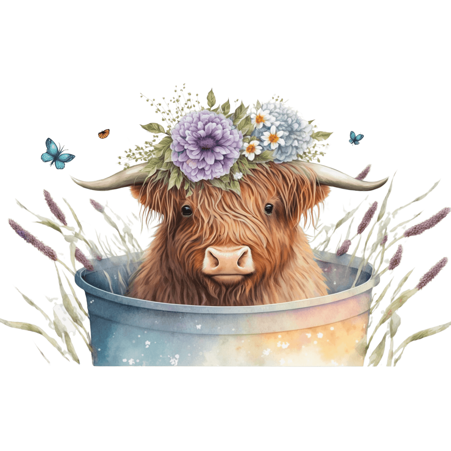 16oz Frosted Highland Cow Tumbler