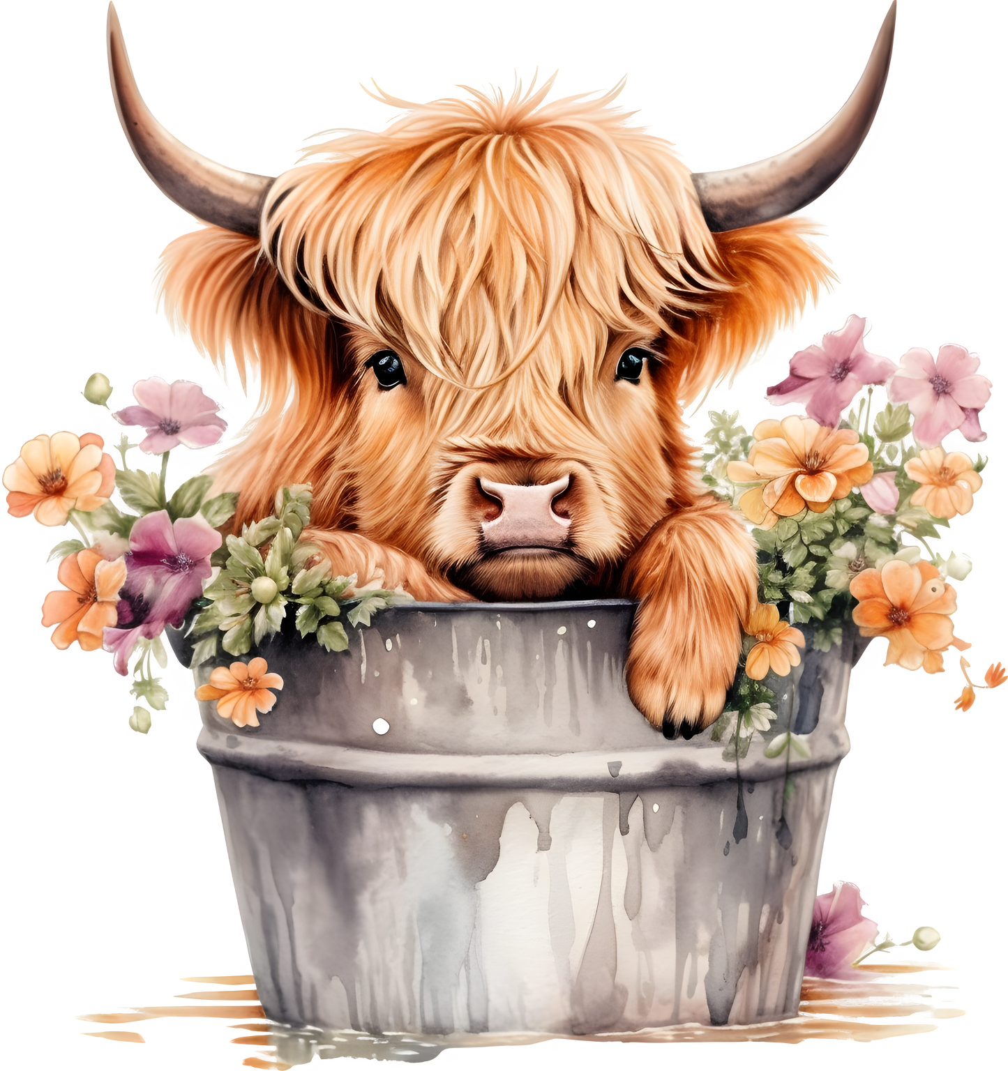 16oz Frosted Highland Cow Tumbler