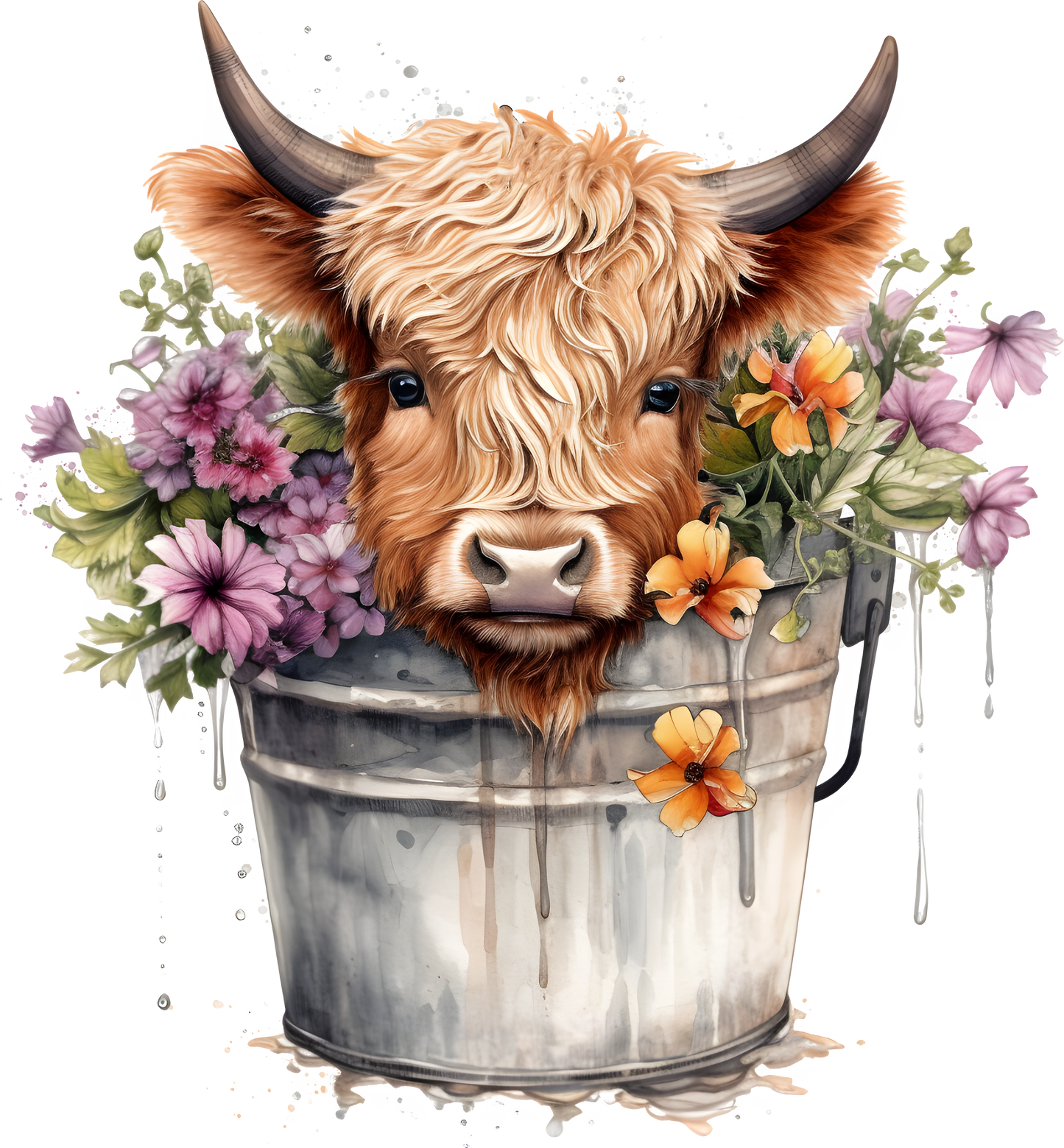 16oz Frosted Highland Cow Tumbler