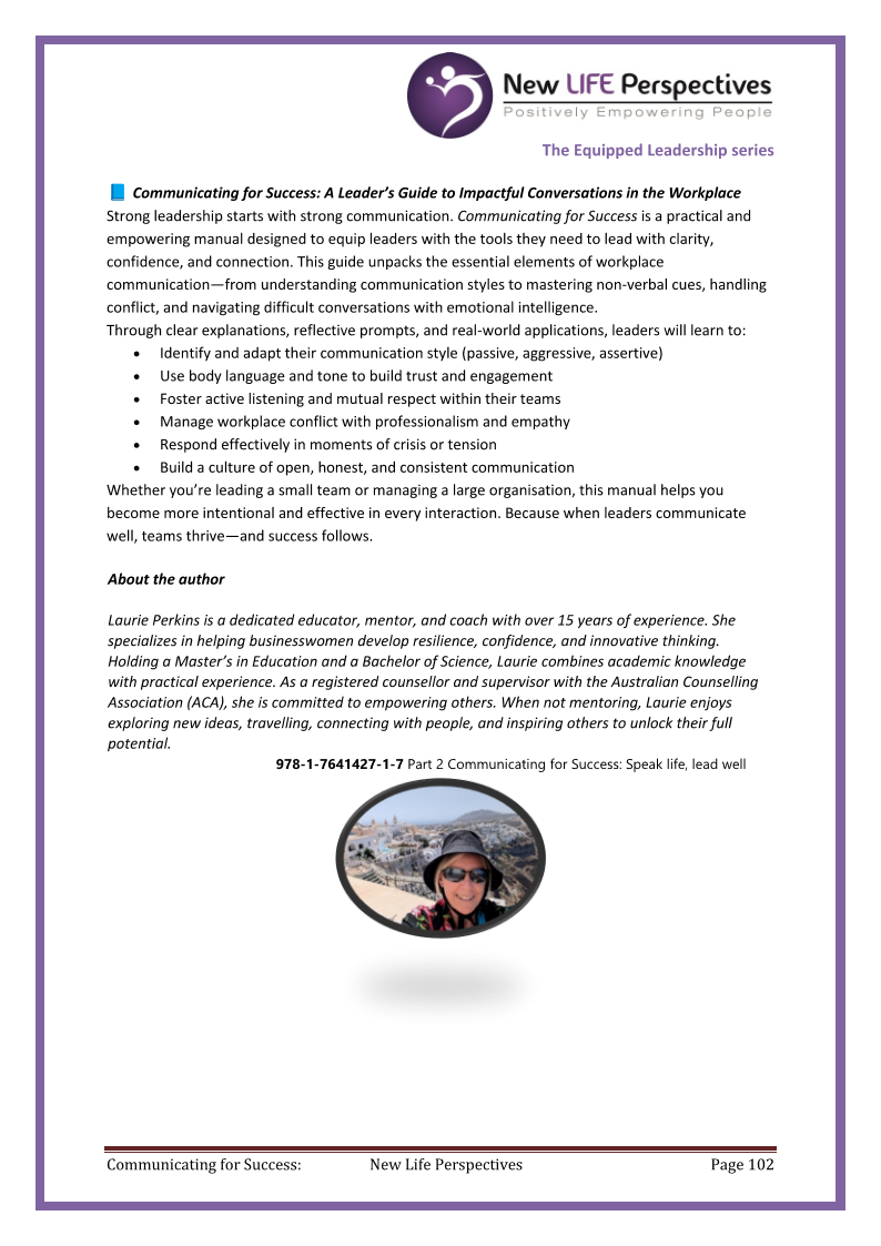 Communicating for success (Leadership Series - Book 2) E-Book