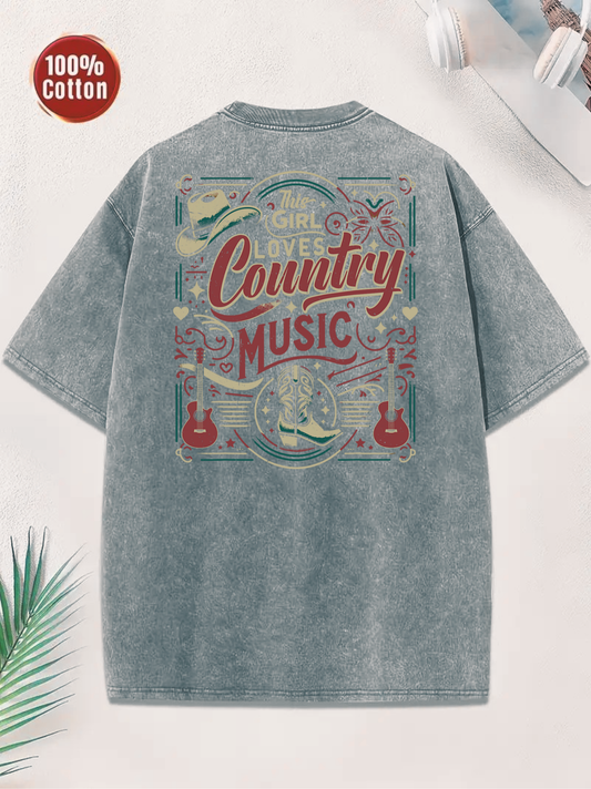 Country Music T-Shirt Gray
