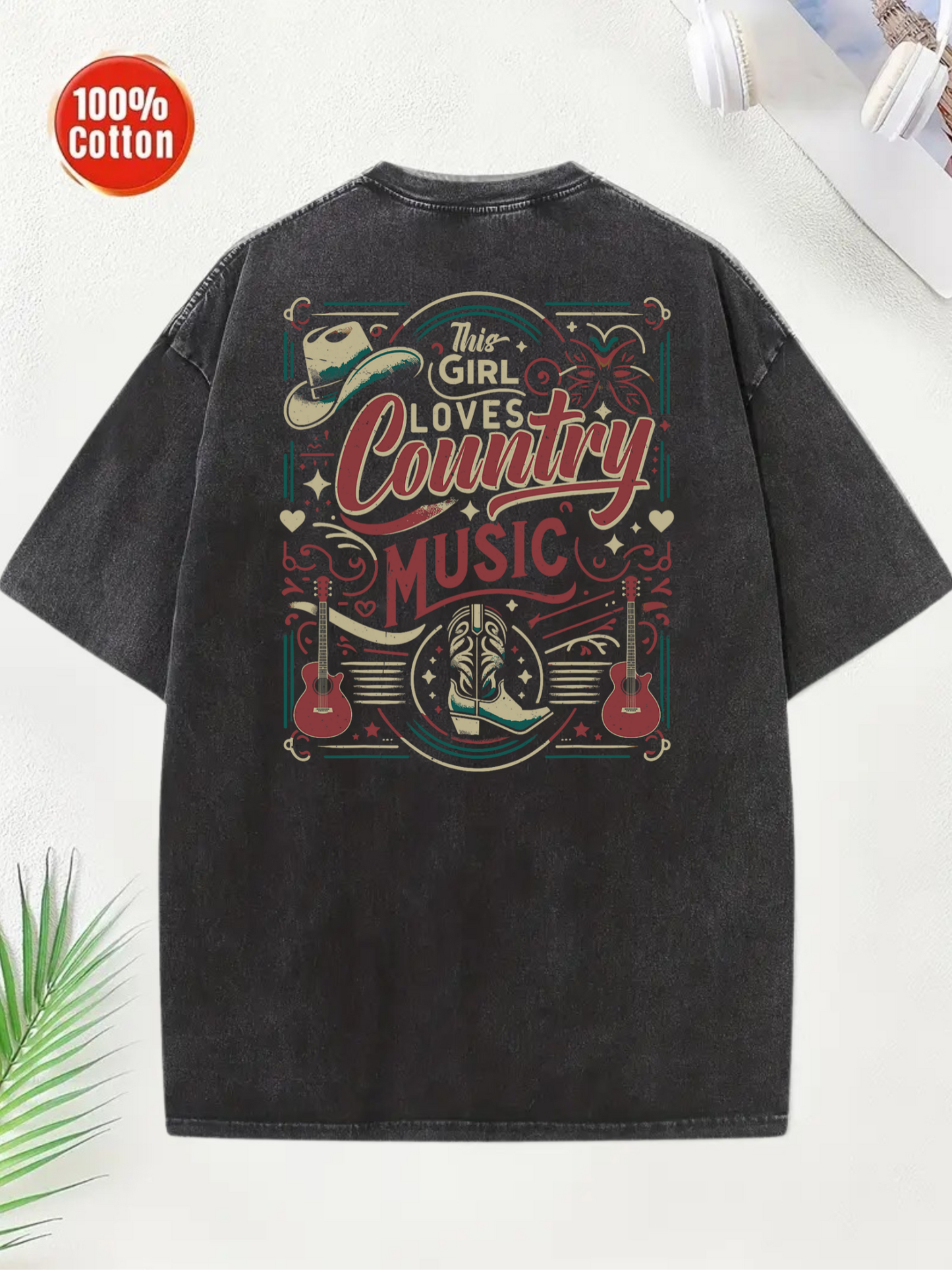 Country Music T-Shirt Black