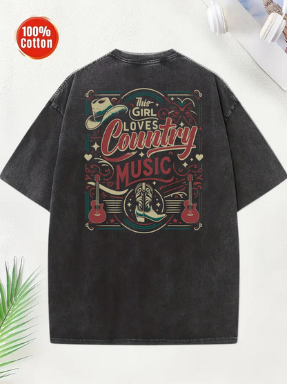 Country Music T-Shirt Black