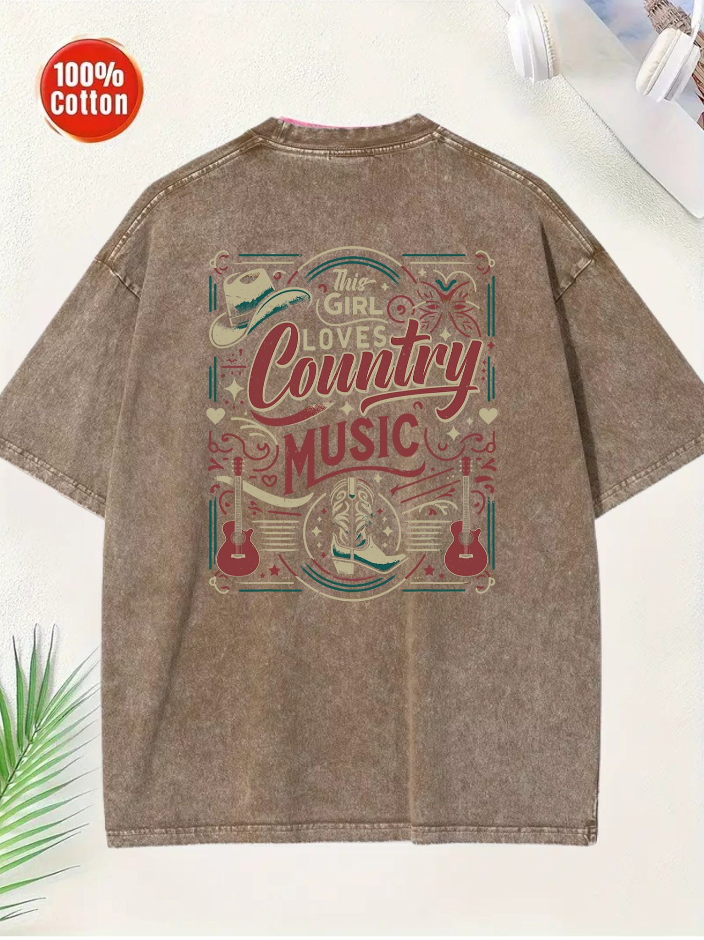 Country Music T-Shirt Brown