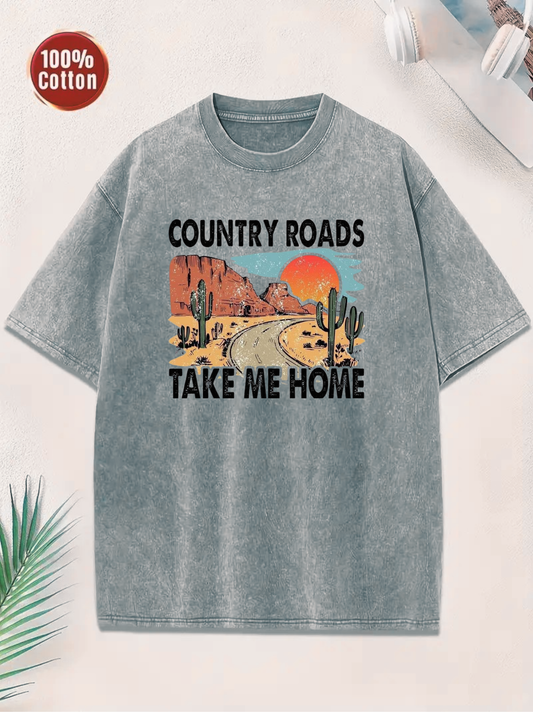 Country Roads Take me Home T-Shirt Gray