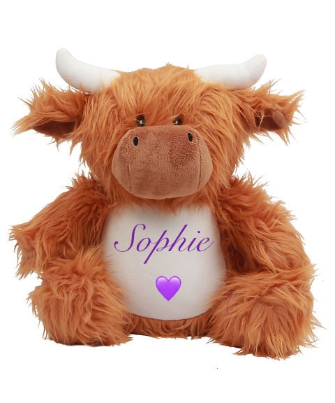 Personalised Highland Cow Plush **Pre-order**