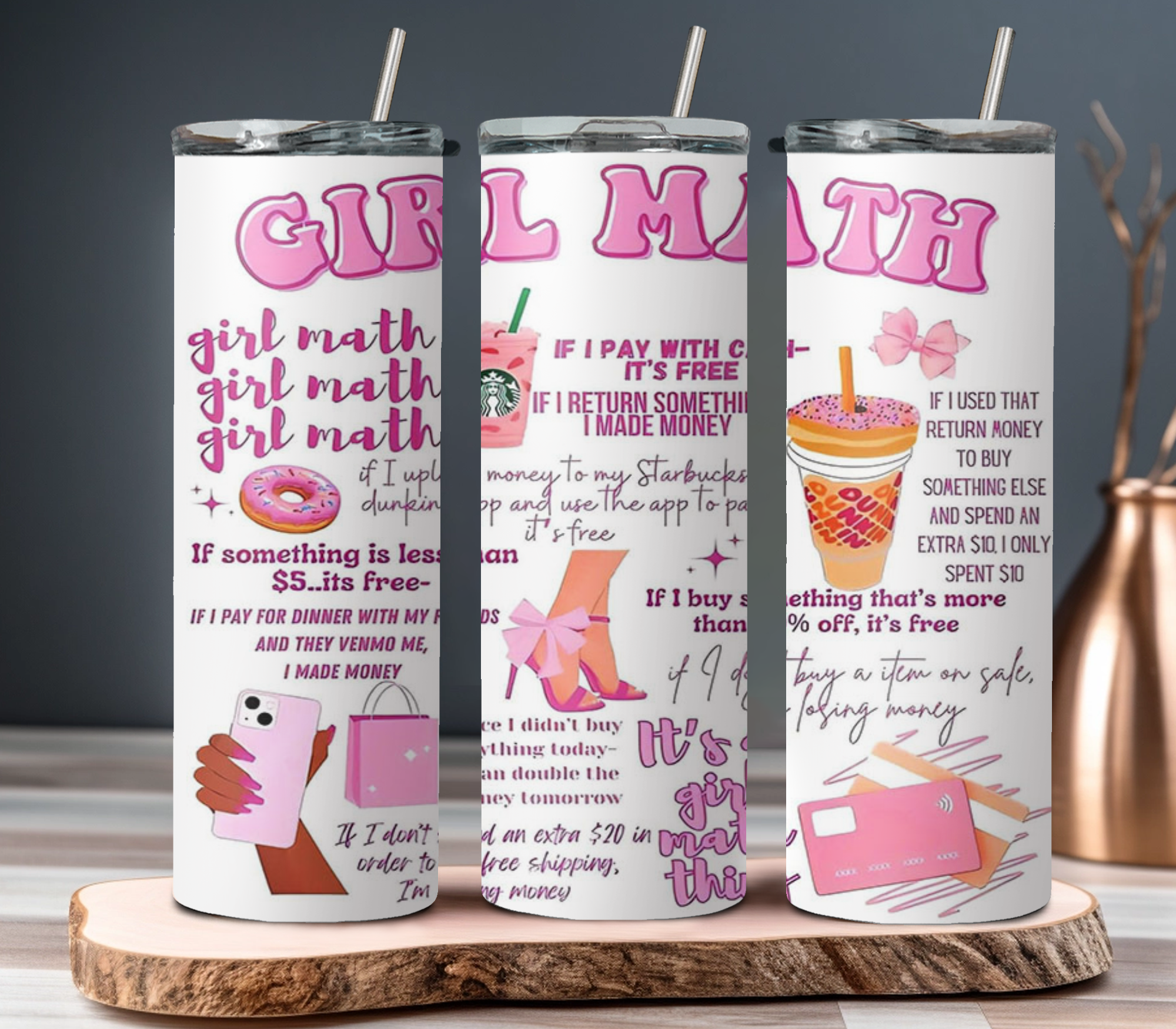 Girl Math Gifts Girl Math Tumbler – Forever Events - Personalised Gifts