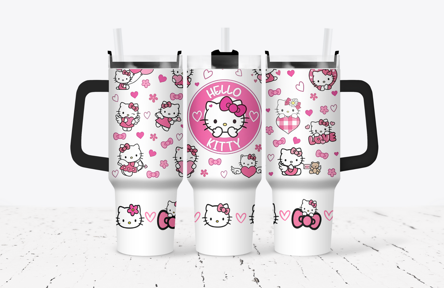 Pink Kitty 40oz Tumbler