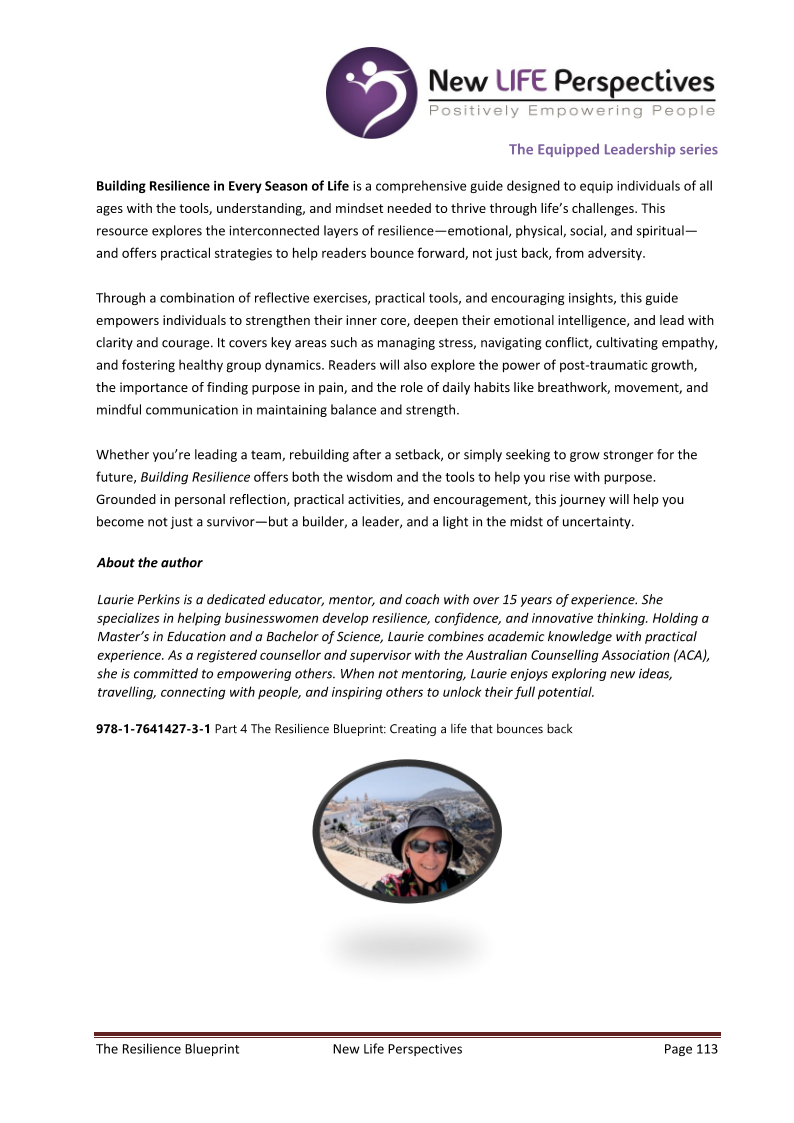 The Resilience Blueprint (Leadership Series - Book 4) E-Book