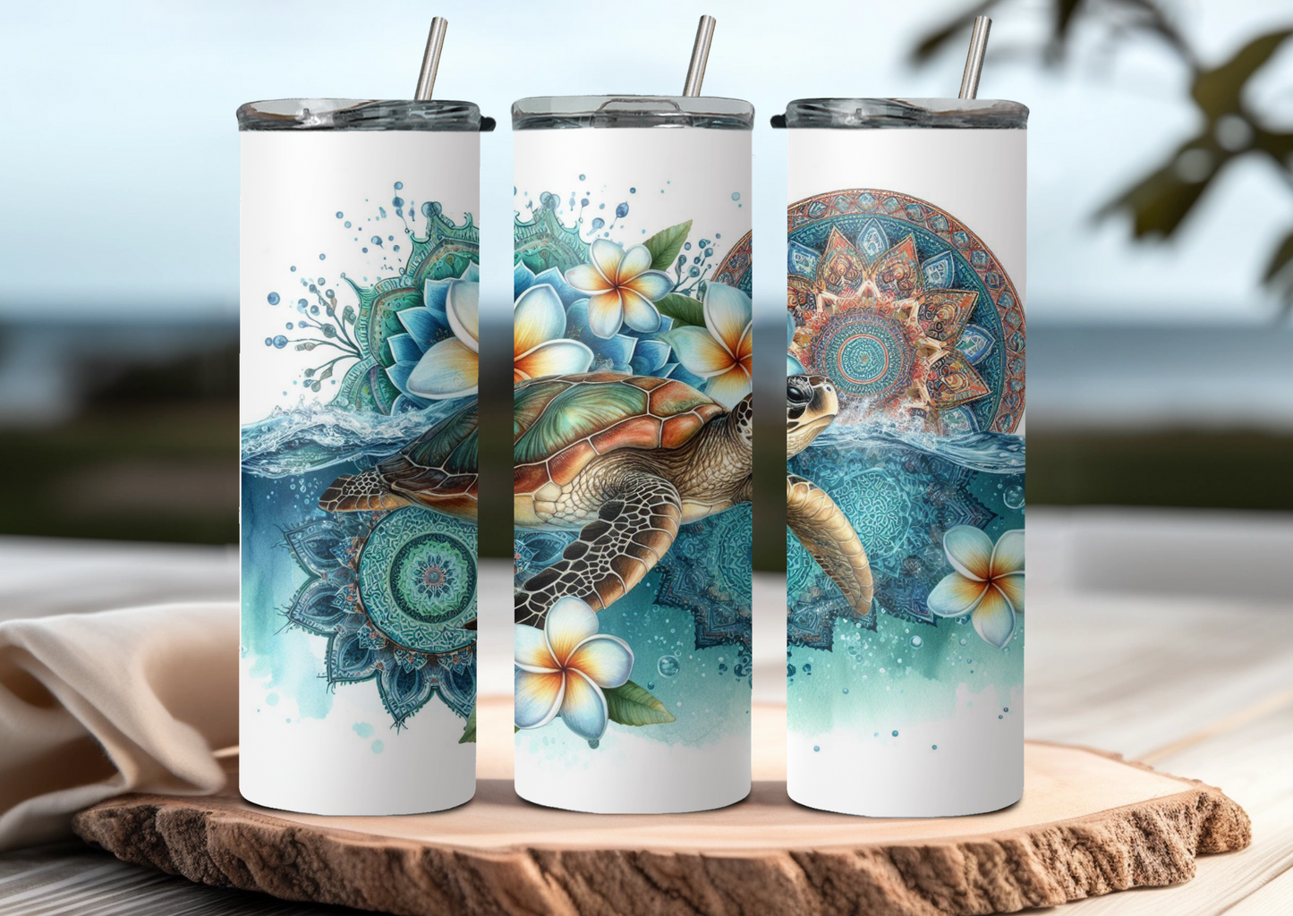 Mandala Turtle 2 Tumbler